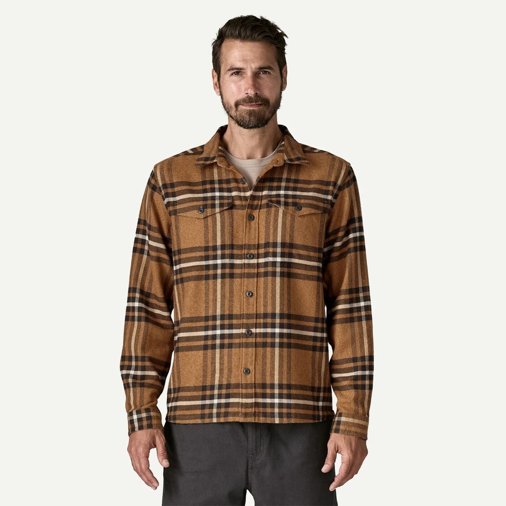 Patagonia Fjord Flannel Shirt Deer Brown Size Small New With Tags